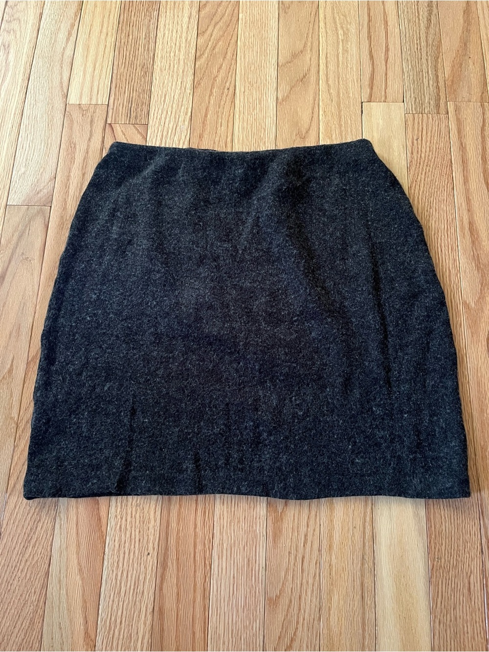 Vintage Y2K Express Gray Mini Skirt XS Wool Rabbit Hair Minimalist Quiet Luxury